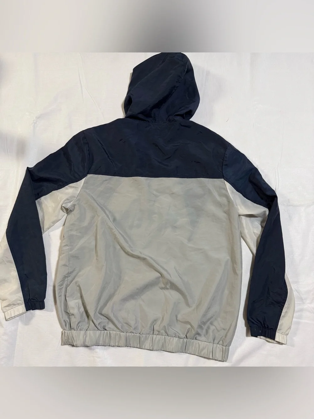 True Religion Navy, Light Gray & Teal Colorblock Windbreaker men Small size